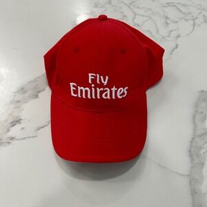 Fly Emirates Hat Baseball Cap Red Adjustable Strapback‎ Mens
